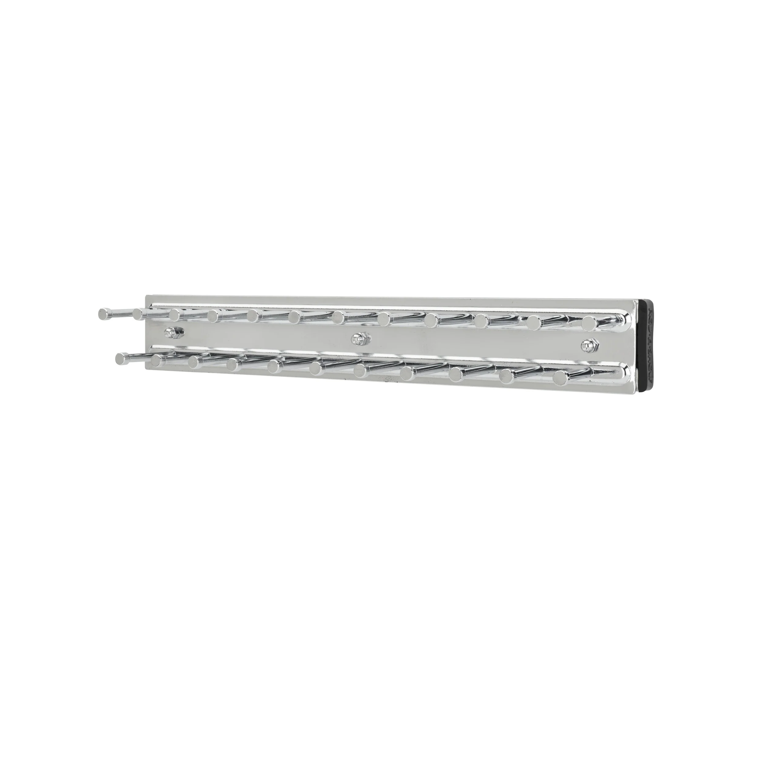 12 in Chrome Side mount Tie Rack Chrome 2.5 in (64 mm) W x 12 in (305 mm) D x 1.88 in (48 mm) H - Image 5
