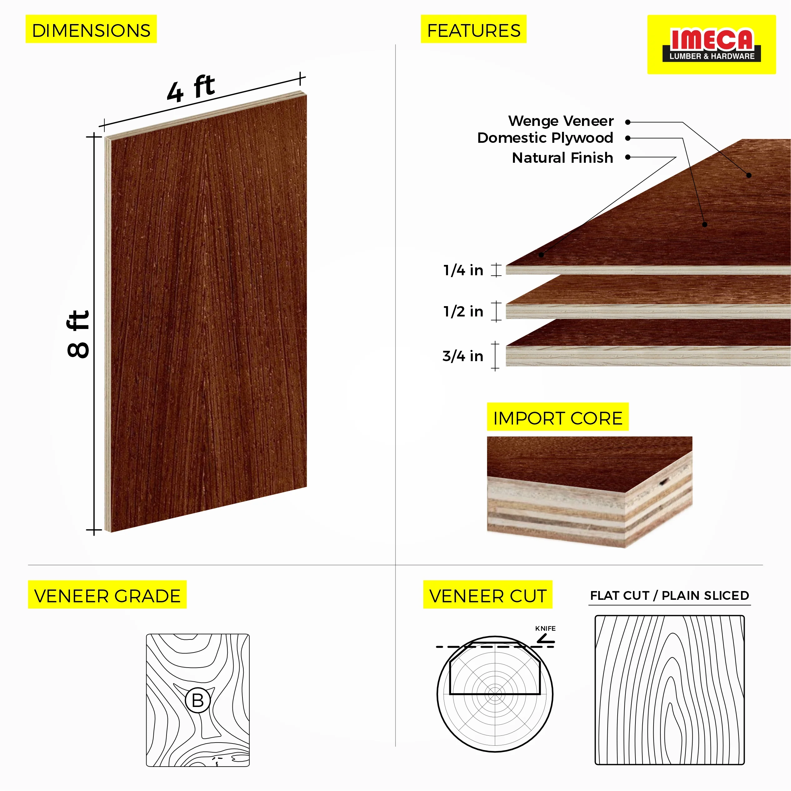 Wenge Plywood 4 ft x 8 ft (Imported Plywood) - Image 8