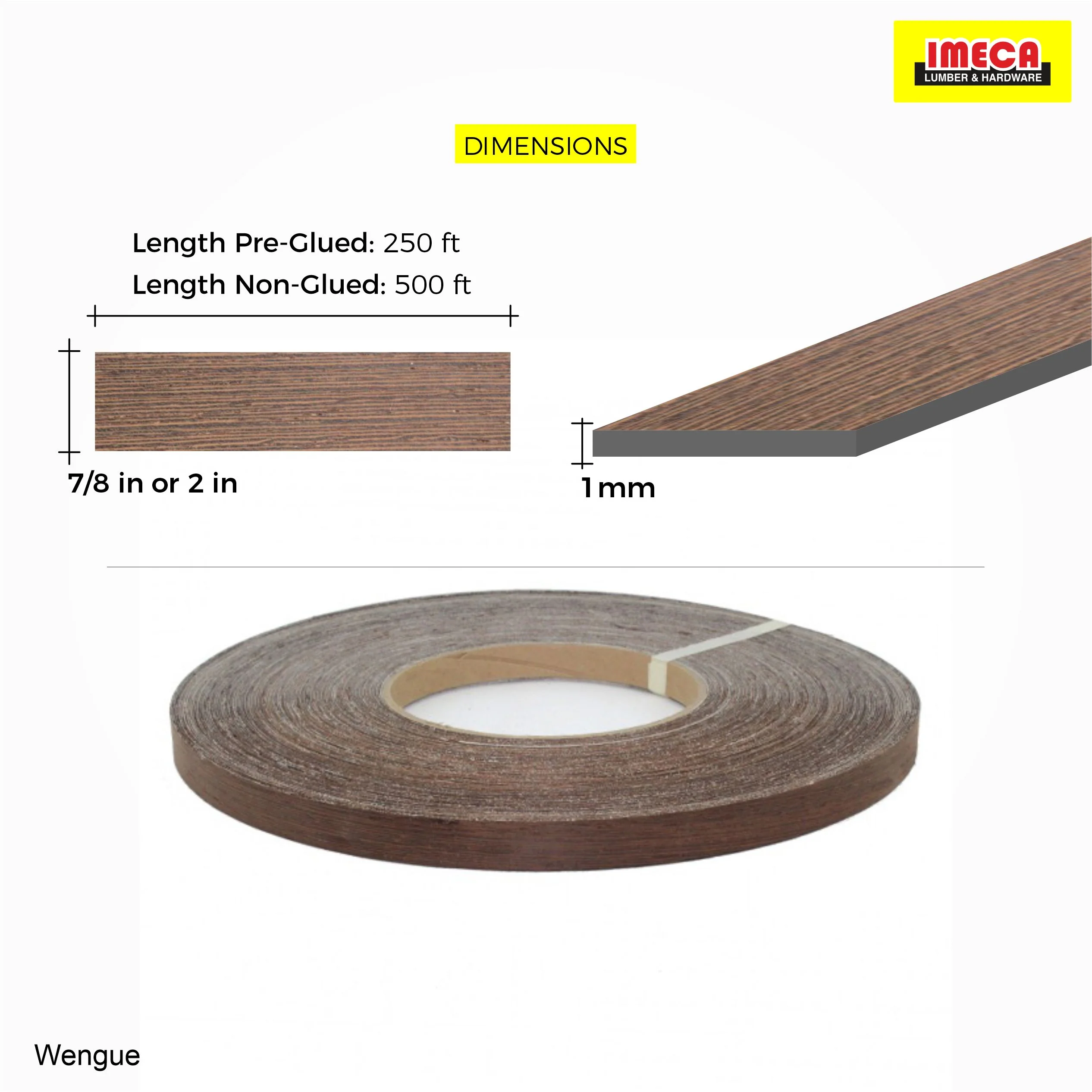 Wengue Wood Veneer Edge Banding - Image 8