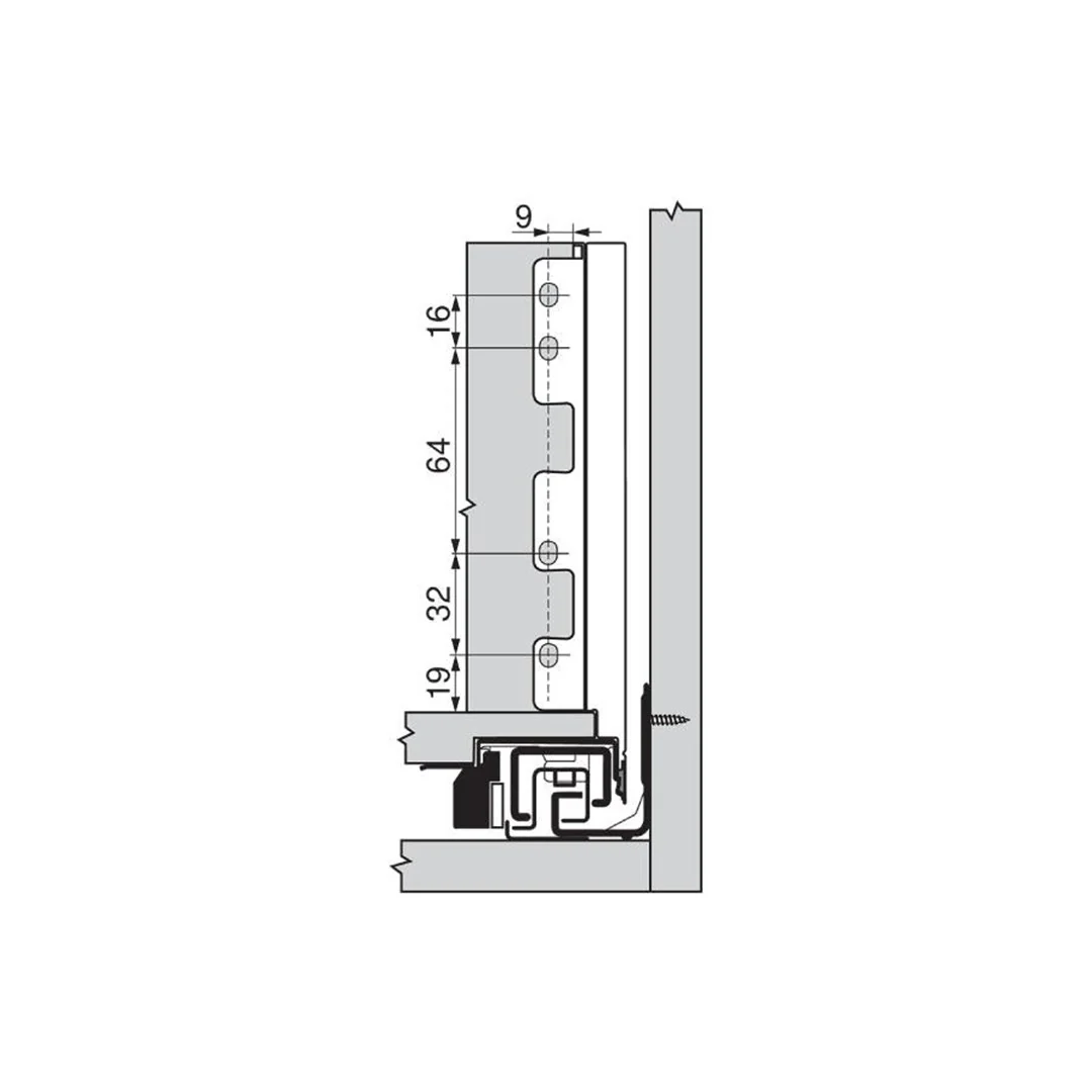 Blum LEGRABOX C-Height Rear Fixing Bracket Matte Black R+L - Image 3