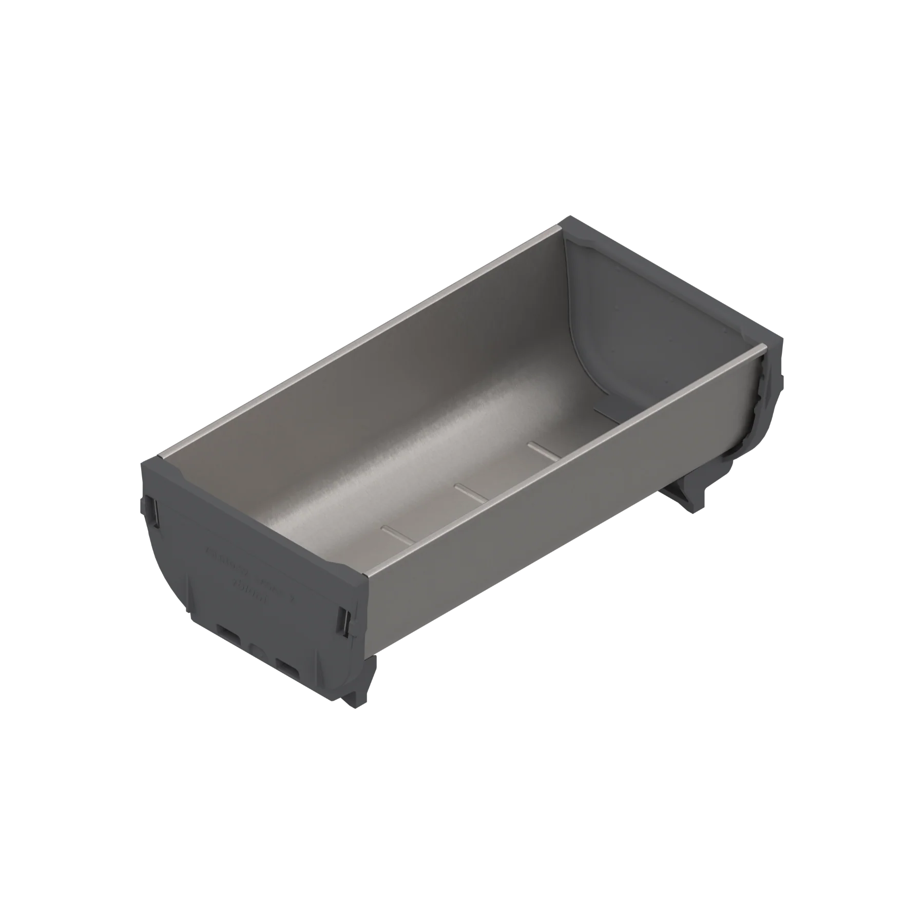 ORGA-LINE for TANDEM drawer runners Individual trays & dividers Double Inox-Brush/Dust Grey